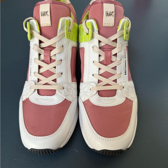 Michael Kors Women's Pink and Lime Sneakers NWOB - Picture 4 of 6